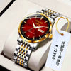Watch Stainless Steel Mineral Strengthened Glass Mirror Business Style Printed Logo Waterproof