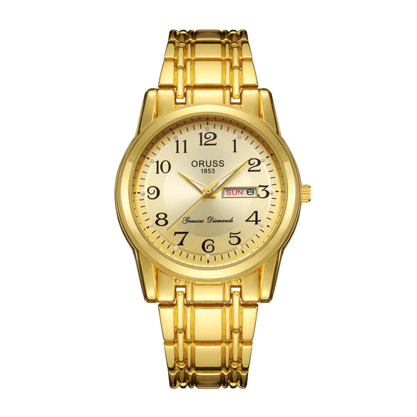 Watch Stainless Steel Round Automatic Waterproof Luminous Quartz Fashion Couple Watch