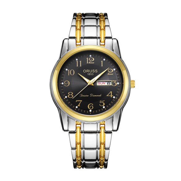 Watch Stainless Steel Round Automatic Waterproof Luminous Quartz Fashion Couple Watch