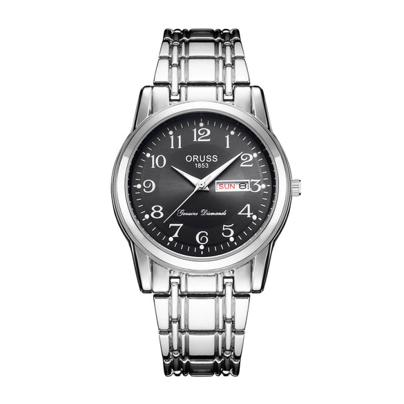 Watch Stainless Steel Round Automatic Waterproof Luminous Quartz Fashion Couple Watch