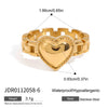 Watch Strap Ring Stainless Steel Geometric Design Electroplating Jewelry For Women
