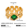 Watch Strap Ring Stainless Steel Geometric Design Electroplating Jewelry For Women