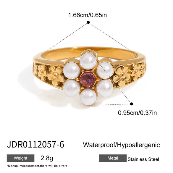 Watch Strap Ring Stainless Steel Geometric Design Electroplating Jewelry For Women