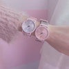 Watch Titanium Alloy Case Canvas Strap Round Dial Couple Style