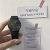 Watch Titanium Alloy Case Canvas Strap Round Dial Couple Style