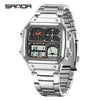 Watch Tpu Steel Strip Abs Square Business Versatile Casual Sporty Fashion Light Luxury Chic Highend Multifunction Temperature Measurement Alarm Clock Sports Waterproof