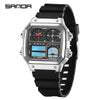 Watch Tpu Steel Strip Abs Square Business Versatile Casual Sporty Fashion Light Luxury Chic Highend Multifunction Temperature Measurement Alarm Clock Sports Waterproof