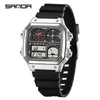 Watch Tpu Steel Strip Abs Square Business Versatile Casual Sporty Fashion Light Luxury Chic Highend Multifunction Temperature Measurement Alarm Clock Sports Waterproof
