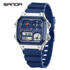 Watch Tpu Steel Strip Abs Square Business Versatile Casual Sporty Fashion Light Luxury Chic Highend Multifunction Temperature Measurement Alarm Clock Sports Waterproof