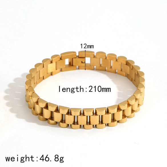 Watch With Stainless Steel Bracelet Geometric Highend Electroplated For Men And Women
