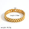 Watch With Stainless Steel Bracelet Geometric Highend Electroplated For Men And Women
