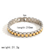 Watch With Stainless Steel Bracelet Geometric Highend Electroplated For Men And Women