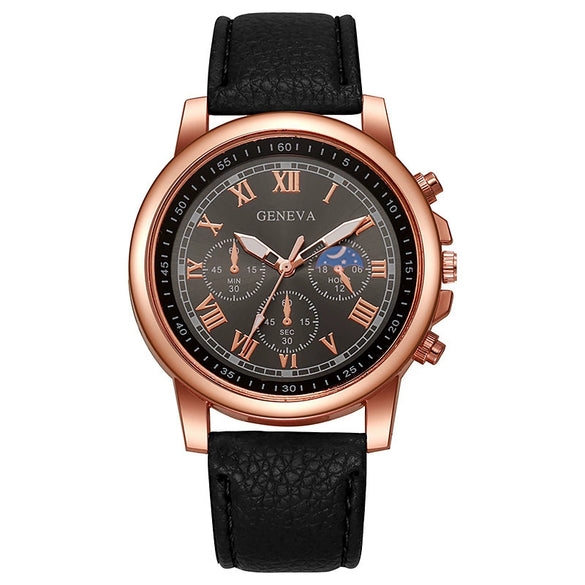 Watch Women's Round Plastic Alloy Pin Buckle Medieval Style Quartz