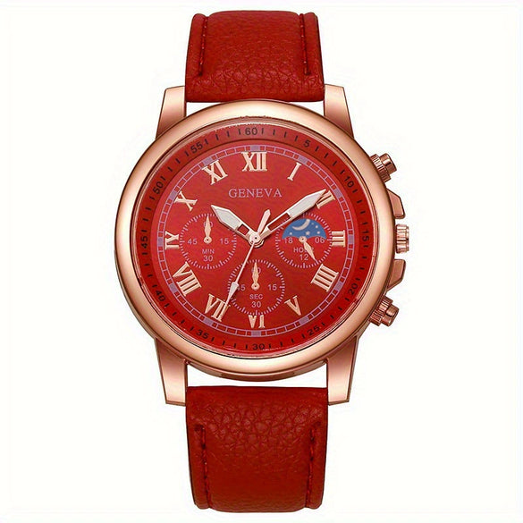 Watch Women's Round Plastic Alloy Pin Buckle Medieval Style Quartz