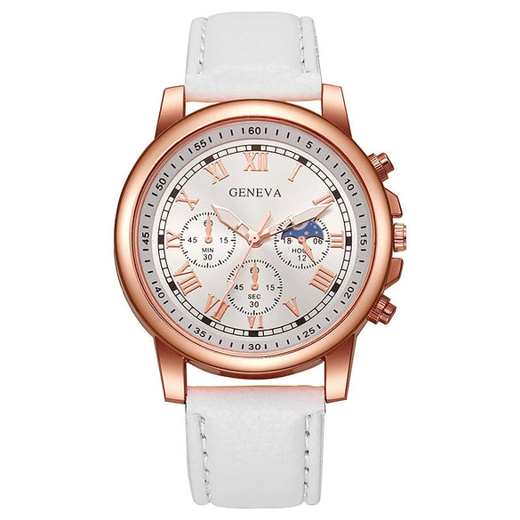 Watch Women's Round Plastic Alloy Pin Buckle Medieval Style Quartz