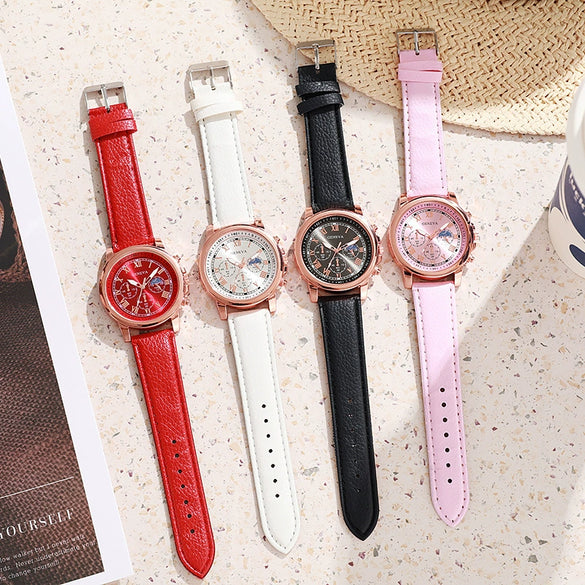 Watch Women's Round Plastic Alloy Pin Buckle Medieval Style Quartz