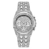 Watches Alloy Case Steel Band Round Dial Quartz Rhinestone