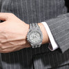 Watches Alloy Case Steel Band Round Dial Quartz Rhinestone