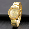Watches Alloy Strap Sports Style Spiral Crown Horseshoe Buckle Printed Logo Ordinary Glass Mirror