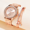 Watches Alloy Strap Sports Style Spiral Crown Horseshoe Buckle Printed Logo Ordinary Glass Mirror