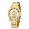 Watches Alloy Strap Sports Style Spiral Crown Horseshoe Buckle Printed Logo Ordinary Glass Mirror