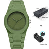 Watches Casual Fashion Simple Waterproof Silicone Strap Plastic Case Stainless Steel Buckle Round Dial