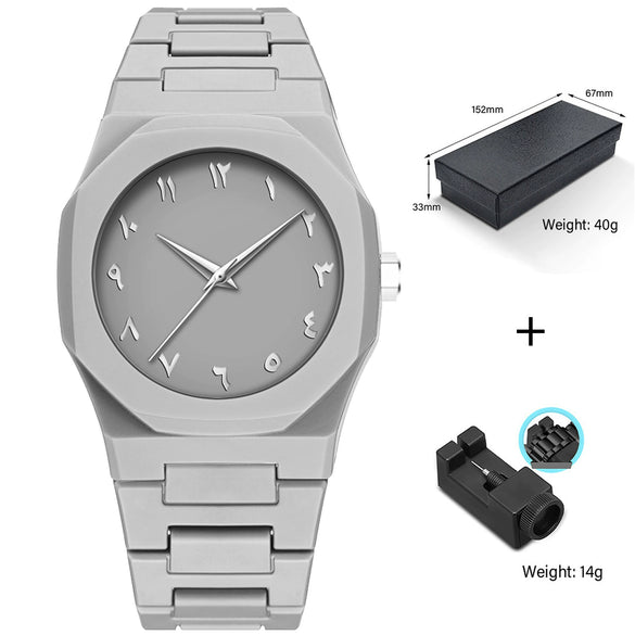 Watches Casual Fashion Simple Waterproof Silicone Strap Plastic Case Stainless Steel Buckle Round Dial