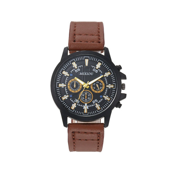 Watches Casual Style Alloy Case Imitation Leather Strap Round Dial