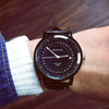 Watches Retro Fashion Style Metal Case Imitation Leather Strap Quartz For Men And Women