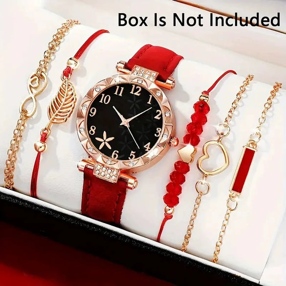 Watches Women's Highend Mechanical And Quartz Watches With Pu Strap Zinc Alloy Case Round Dial