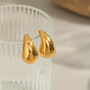 Water Drop Earrings Stainless Steel Geometric Light Luxury Style Electroplated For Women