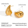 Water Drop Earrings Stainless Steel Geometric Light Luxury Style Electroplated For Women