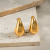 Water Drop Earrings Stainless Steel Geometric Light Luxury Style Electroplated For Women
