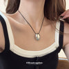 Water Drop Pendant Strap Necklace Woolen Chain Alloy Electroplated Drop Shape Light Luxury Jewelry For Women