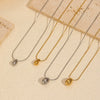 Water Drop Shape Fashion Simple Versatile Snake Bone Chain Necklace In Titanium Steel And Stainless Steel With Electroplating For Women