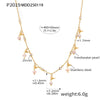 Water Drops Stitching Long Earrings And Tassel Clavicle Necklace In Stainless Steel With 18K Real Gold Electroplated For Women Niche Fashion Jewelry