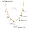 Water Drops Stitching Long Earrings And Tassel Clavicle Necklace In Stainless Steel With 18K Real Gold Electroplated For Women Niche Fashion Jewelry