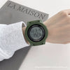 Waterproof Luminous Electronic Watch For Middle School Students Casual Style Plastic Case And Silicone Strap