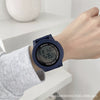 Waterproof Luminous Electronic Watch For Middle School Students Casual Style Plastic Case And Silicone Strap