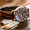 Waterproof Luminous Men's Quartz Watch With Alloy Case Pu Strap And Mineral Strengthened Glass Mirror