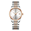Waterproof Luminous Ultrathin Business Style Watch Alloy Case Stainless Steel Strap Round Dial Sapphire Crystal Glass Mirror