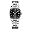 Waterproof Luminous Ultrathin Business Style Watch Alloy Case Stainless Steel Strap Round Dial Sapphire Crystal Glass Mirror
