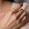 Wave Horse Eye Stacked Ring Made Of 925 Silver With Geometric Design And Electroplating For Women