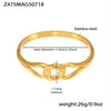 Wavy Line Plain Open Bracelet Stainless Steel Electroplated Fashion Geometric Style