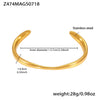 Wavy Line Plain Open Bracelet Stainless Steel Electroplated Fashion Geometric Style