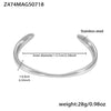 Wavy Line Plain Open Bracelet Stainless Steel Electroplated Fashion Geometric Style
