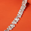 Wedding Accessories Rhinestone Waist Belt Luxury Simple Style With Diamond Pattern Electroplating