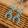 Western Style Exaggerated Turquoise Metal Drop Shape Electroplating Women's Earrings