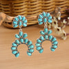 Western Style Exaggerated Turquoise Metal Drop Shape Electroplating Women's Earrings