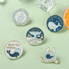 Whale Alloy Baking Paint Brooch Badge Animal Pattern Unisex Cute And Personalized